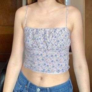 Funky Purple Floral LA Hearts Tank S